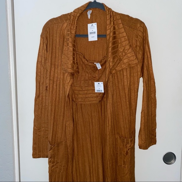 Maple Syrup Crop tank and cardigan bundle - Picture 3 of 5